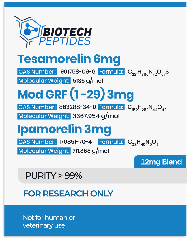 Tesamorelin &amp; Mod GRF &amp; Ipamorelin blend (12mg)