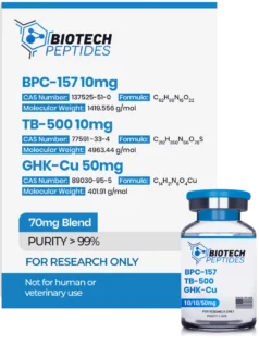 Mistura BPC-157 e TB-500 e GHK-Cu (70mg)